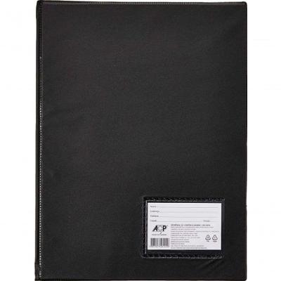 Pasta Catálogo Preta Com 100 Folhas De Plástico Ofício - Acp
