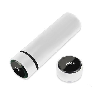 Garrafa Térmica Inteligente De Inox 500ml Tampa C-sensor De Temperatura Led água Café Chá Branco