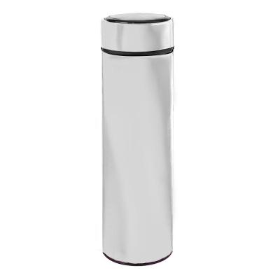 Garrafa Térmica Inteligente De Inox 500ml Tampa C-sensor De Temperatura Led água Café Chá Branco