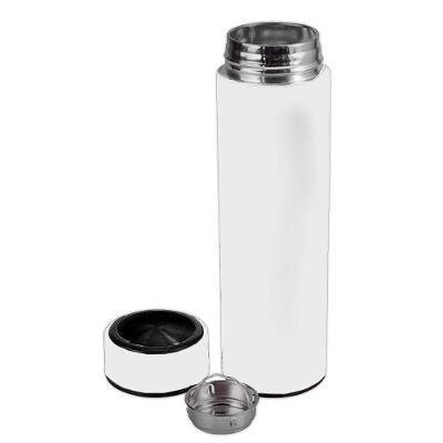 Garrafa Térmica Inteligente De Inox 500ml Tampa C-sensor De Temperatura Led água Café Chá Branco