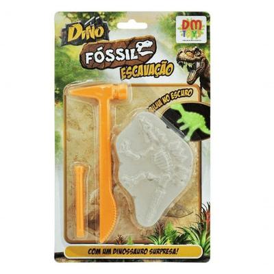Dinossauro Surpresa - Dino Fóssil Escavação - Brilha No Escuro - Dm Toys