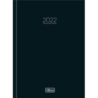 Agenda Costurada Diária - M4 - 12,3x16,6 Cm - Pepper 2022 - Tilibra - Preto