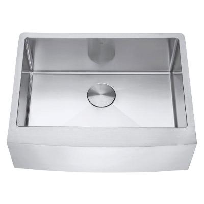Kit Cuba Farmhouse Aço Inox 1mm Escovado Sa105-pp 65,3x51,4x22,8cm + Válvula Com Cesto Aço Inox
