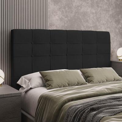 Cabeceira Queen Estofada Veloplus Dobuê Hanover Preto