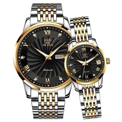 Relógio Automático Casal Aço Inoxidável De Luxo Conjunto De Relogio Mecânico Casual
