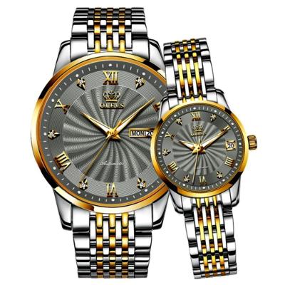 Relógio Automático Casal Aço Inoxidável De Luxo Conjunto De Relogio Mecânico Casual