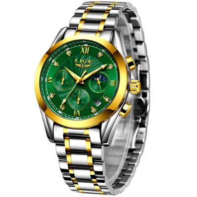 Relógio Feminino Analogico De Quartzo Pulseira Em Aço Casual