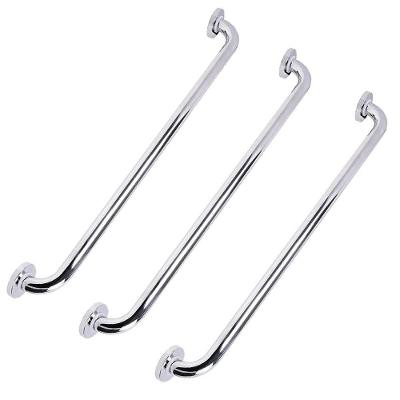 Alça De Apoio 70 Cm Aço Inox Kit 3 Uni Alça Suporte Acessivel Idoso Gestante Criança
