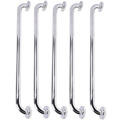 Alça Barra De Apoio Inox Kit 5 Uni Suporte Gestante Idoso Criança Corrimao Casa Banheiro Casa Box