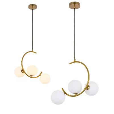 Luminaria Pendente Lustre Meia Lua Enfeite Luxo Sala Quarto