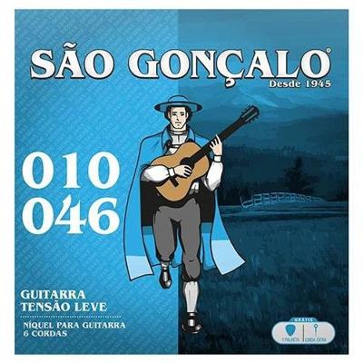 Jogo De Cordas Niquel P-guitarra 0.010" - 0.046" Tensão Leve São Gonçalo