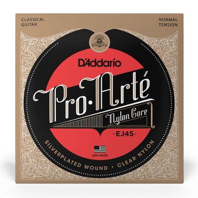 Cordas Para Violão Nylon D Addario Pro-arté Nylon Core Ej45 Prata-transparente