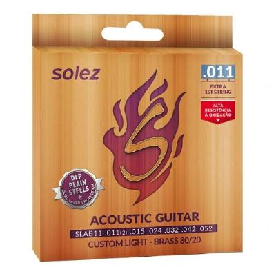 Jogo De Cordas P-violão Solez Brass 80-20 0.011"-0.052" Slab11