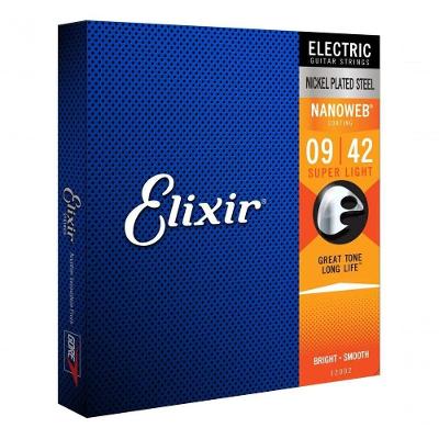 Corda .009 Super Light Para Guitarra Nanoweb Elixir