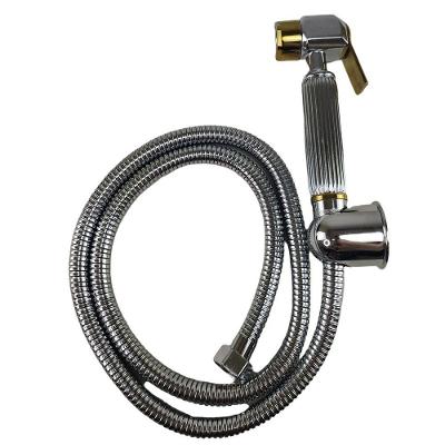 Ducha Higienica Luxo Intimo Bide Chuveirinho De Mao Suporte Metal Cromo Banheiro Banho