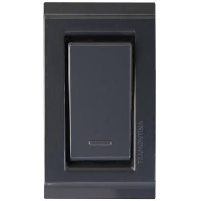 Conj Para Movel 1 Interruptor 10 A Tramontina Liz Grafite