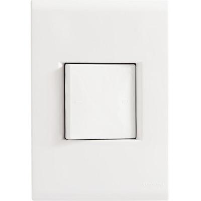 Conjunto 4x2 Com 1 Interruptor Bipolar Tramontina Liz 25 A 250 V Branco