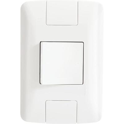 Conjunto 4x2 Com 1 Interruptor Bipolar Simples Tramontina Aria 25 A 250 V Branco