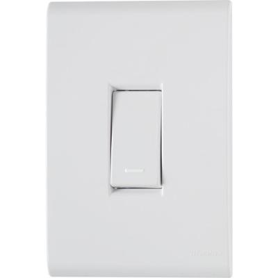 Conjunto 4x2 Com 1 Interruptor Simples Tramontina Liz 10 A 250 V Branco 120 Unidades