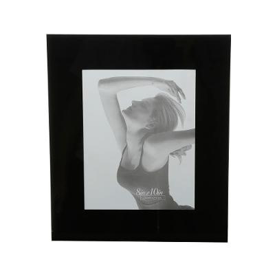 Porta Retrato De Vidro Preto 15 X 20cm