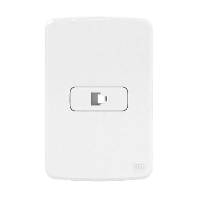 Conjunto 1 Tomada Rj11 4fios Placa 4x2 Branco Compose Weg Branco - 4x2