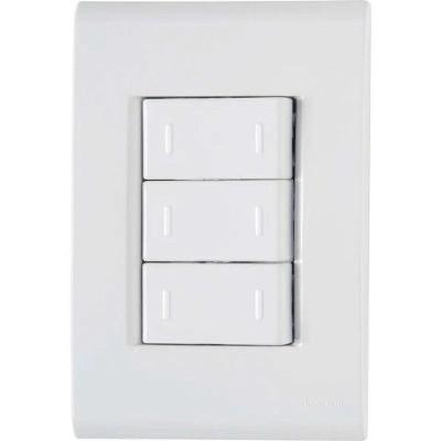 Placa 4x2+3 Interruptores Paralelos 10a-250v Branco Branco - 250v