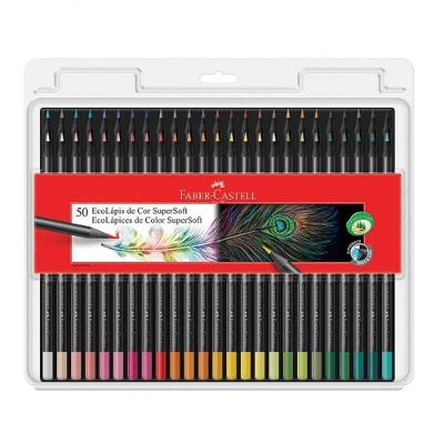 Lápis De Cor Supersoft 50 Cores - Faber Castell -