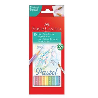 Lápis De Cor Pastel Aquarelável - 10 Cores - Faber-castell