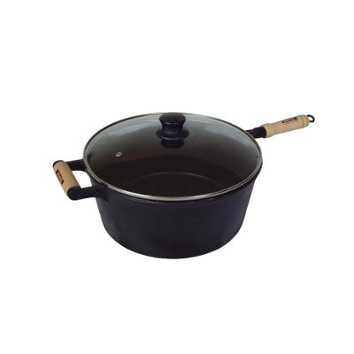 Cacarola De Ferro Com Cabo E Tampa De Vidro 2,9 Lt