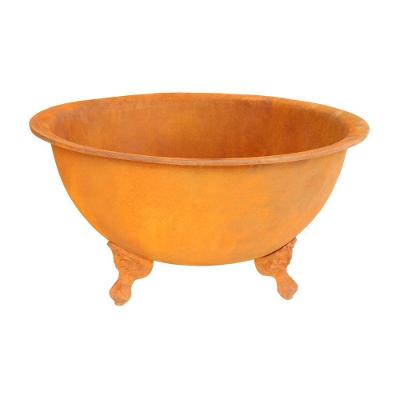 Lenheiro Lareira Braseiro Envelhecida Externa Em Ferro G84cm.