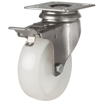 Rodizio Inox 5 Pol. Giratório Placa Freio Total 170 Kg