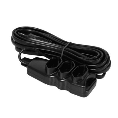 Extensão Elétrica 3 Tomadas Pp Plano 3x0,75 5m Preta