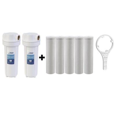 2 Filtro De Agua Bbi F230poe Para Caixa D'água Entrada Cavalete Poe + 5 Refis + Chave Cor Branco Voltagem Não Se Aplica