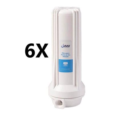 Kit C- 6 Filtro Agua 9 3-4 Ponto De Uso Pou Carvão Bbi 230-br