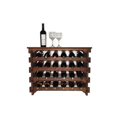 Adega Madeira Vinho 24 Garrafas Mesinha Cor Imbuia C06