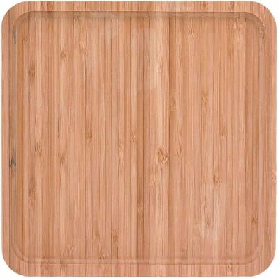 Table Bandeja Quadrado 25x25cm Bambu Natural