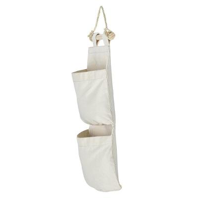 Organizador Tramontina Em Lona Natural Com 2 Bolsos E Corda Para Pendurar