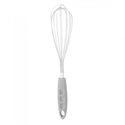 Batedor De Ovos Fouet Inox Cabo Plástico Cinza 30,5Cm - Lyor