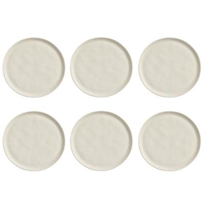 Conjunto De Pratos Rasos 06 Peças Linhas Clay Porto Brasil