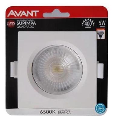 Luminária Spot Led Supimpa Embutir 5w Bivolt 6500k Avant