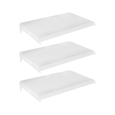 Kit 3 Bandejas Prateleiras 40x73 Ponta Para Gôndolas New Plus Sem Porta Etiquetas - Sa Gôndolas