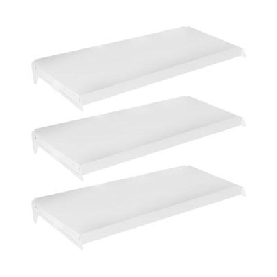 Kit 3 Bandejas Prateleiras 40x91 Para Gôndolas New Plus Sem Porta Etiquetas - Sa Gôndolas