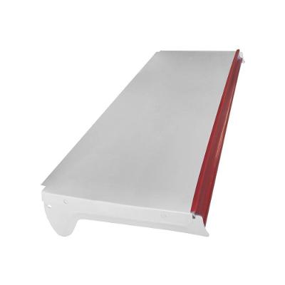 Kit 3 Bandejas Prateleiras 40x73 Ponta Para Gôndolas New Plus Com Porta Etiquetas Vermelho