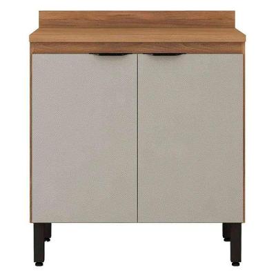Balcão Firenze 80cm 2 Portas Com Tampo 93221 Demóbile Amendola Touch E Nude