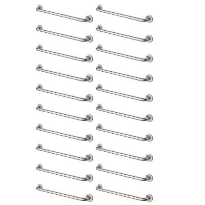 Alça De Apoio 70cm Barra Inox Suporte Kit 20 Unidades Cadeirante Idoso Deficiente Box