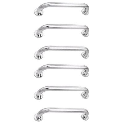 Alça De Apoio Barra Inox 30cm Kit 6 Unidades Idoso Cadeirante Acessibilidade
