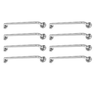 Alça De Apoio Barra 60cm Inox Kit 8 Unidades Segurança Acessibilidade Suporte Idoso Anti Queda