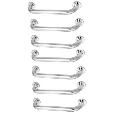 Alça De Apoio Inox Barra 30cm Kit 7 Unidades Acessibilidade Segurança Idoso Cadeirante Box