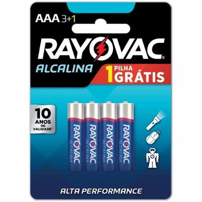 Pilha Alcalina Aaa Com 4 20324
