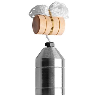 Prumo 1000 G Em Com Calço Guia De Madeira E Cordão De Nylon